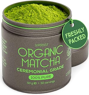 SuperSelf Organic Matcha Powder - Ceremonial Grade - Smooth Taste
