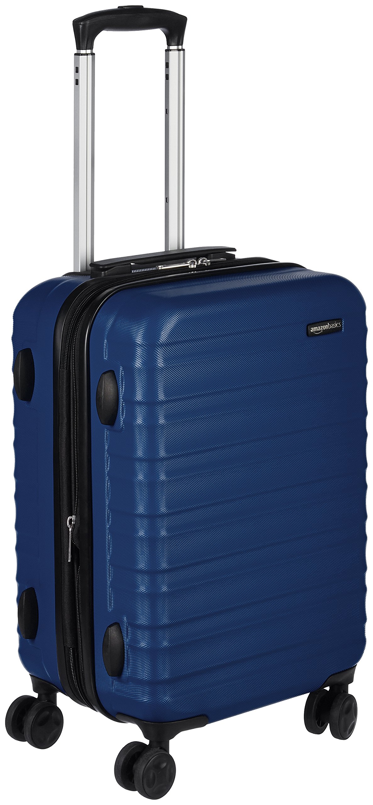 Amazon Basics Small Hard Suitcase - Expandable ABS Hand Luggage with 4 Double Sw
