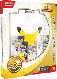 Pokémon: Collection with Binder of the 30th Anniversary Expansion of the GCC Pokémon (1 Binder and 5 Expansion Envelopes), Italian Edition