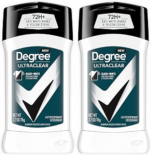 Degree Men UltraClear Antiperspirant Deodorant, 2 Count, 2.7 oz | For long days, provides 72-hour sweat and odor protection with MotionSense Technology.