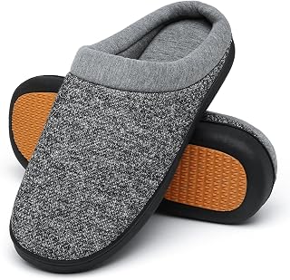 Mishansha Mens Womens Memory Foam Open Back Slippers Size 3-15