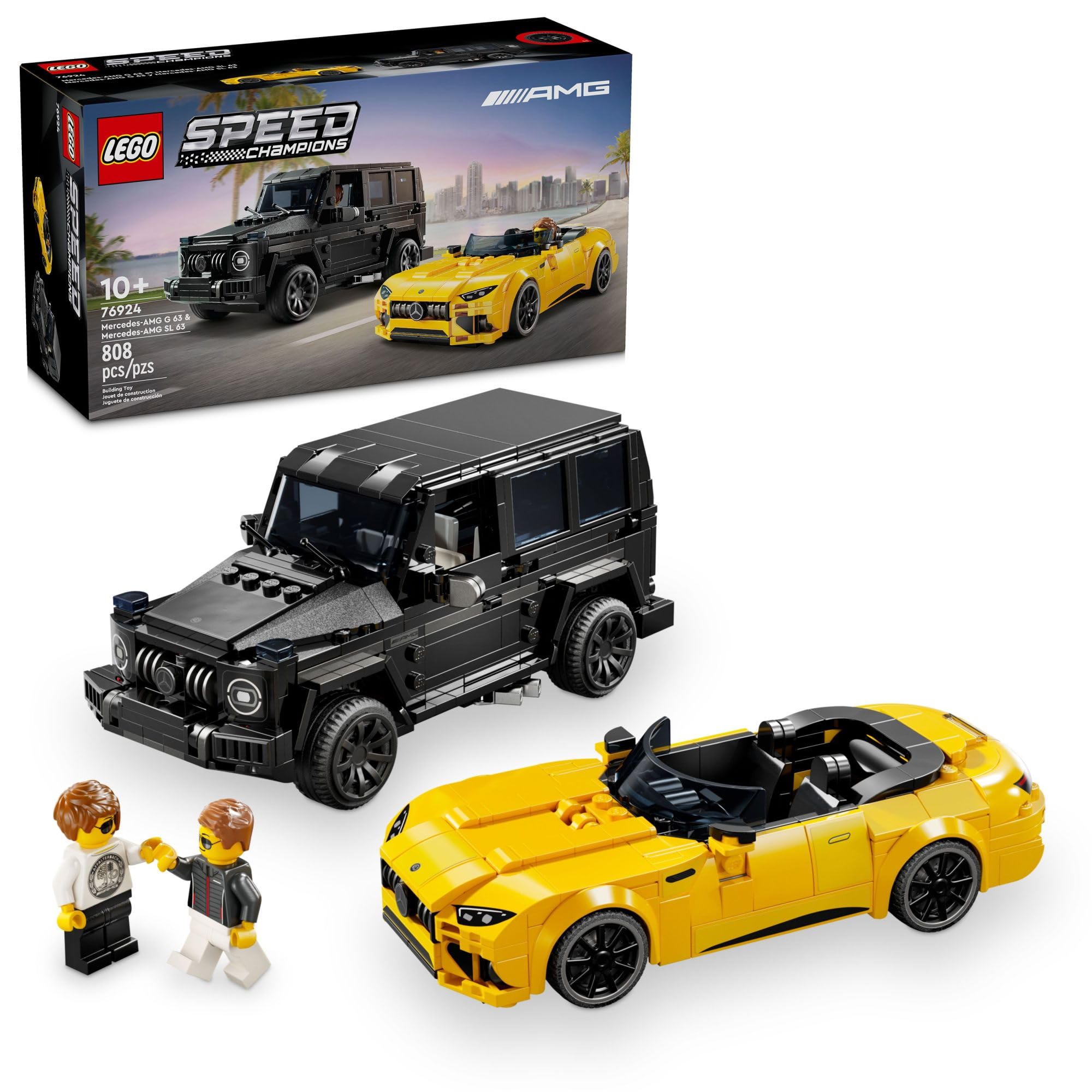 LEGO Speed Champions Mercedes-AMG G 63 & SL 63 Building Toys - Kids Pretend Play