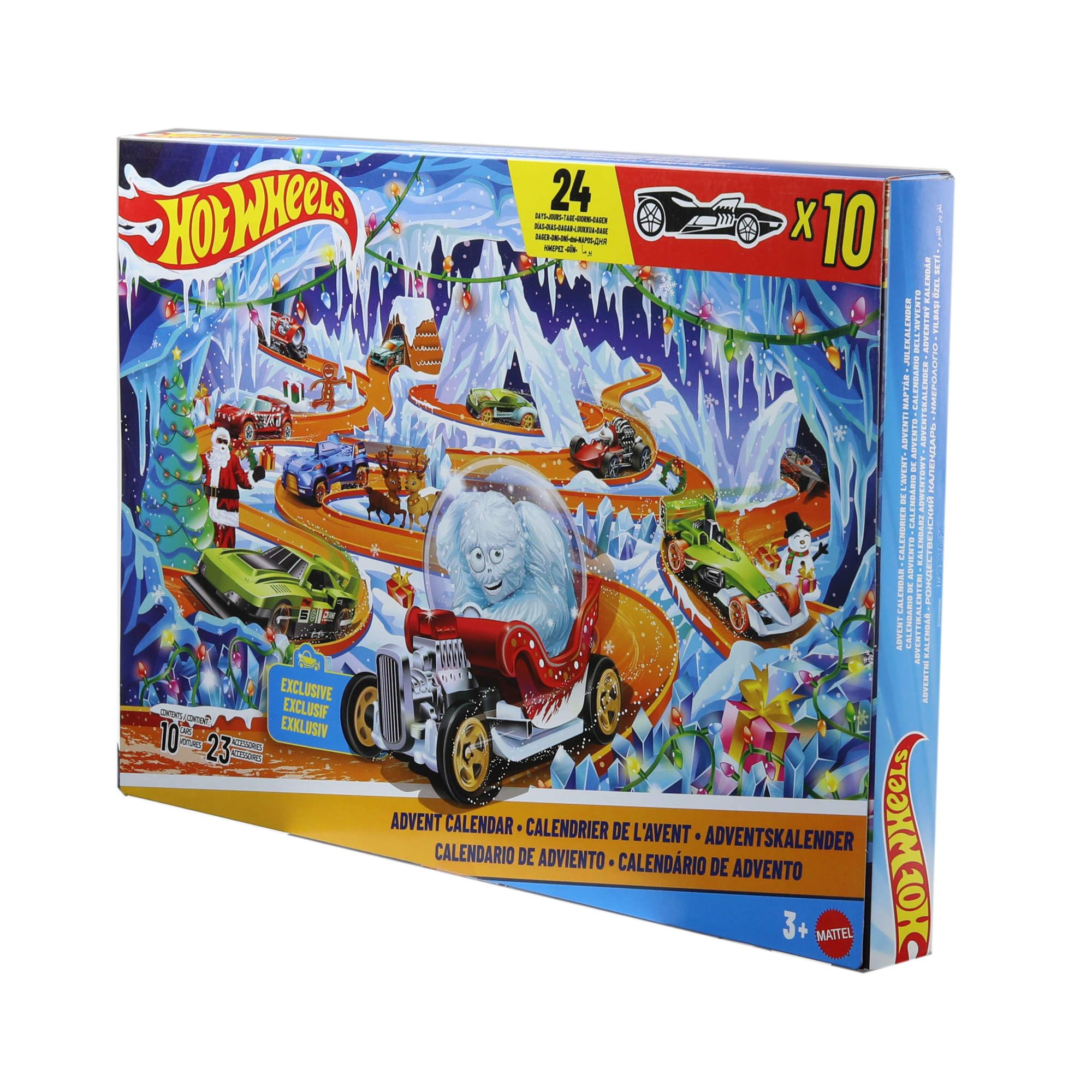 ​Hot Wheels 2026 Advent Calendar | With 10 Vehicles in 1:64 Scale, 14 Winter-The