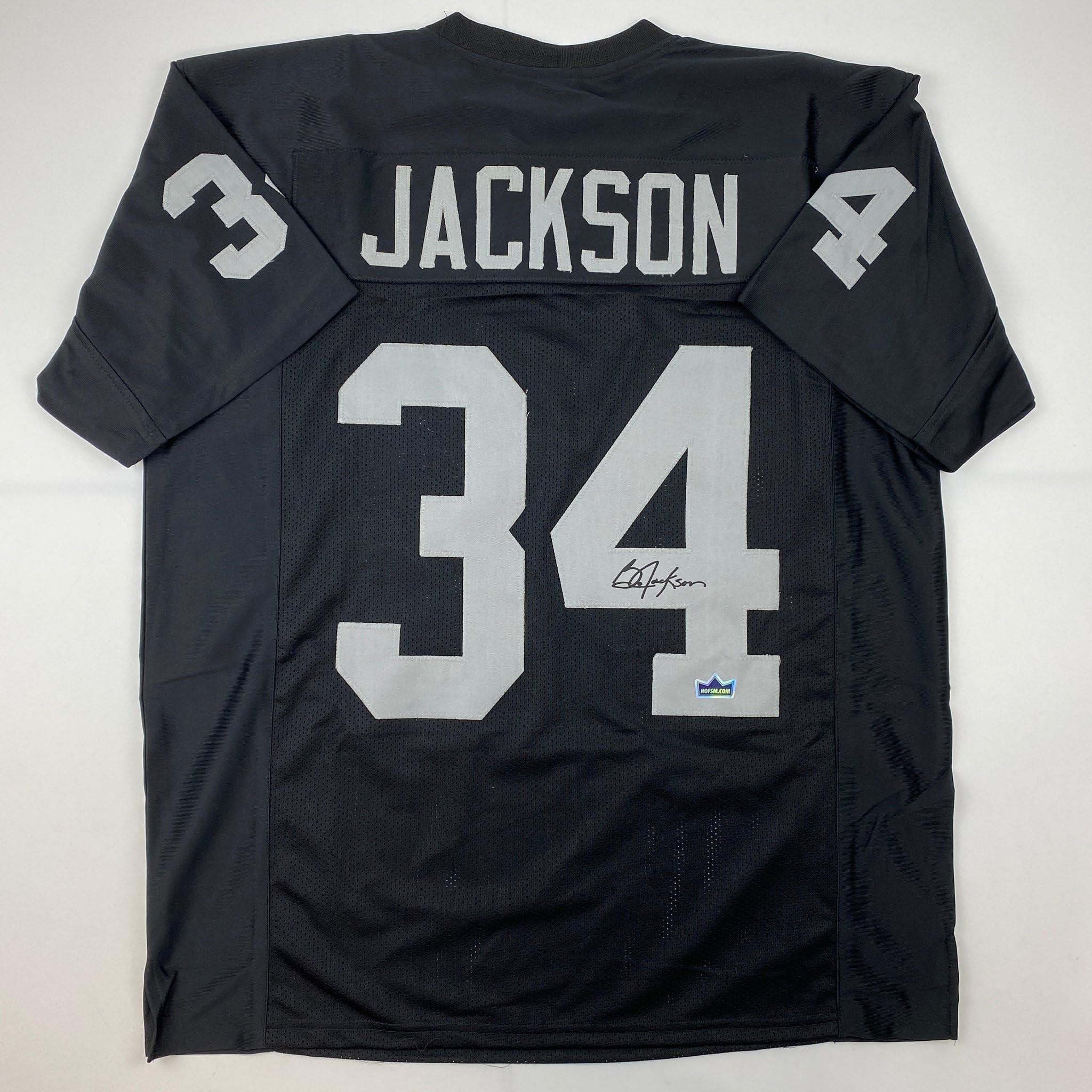 Facsimile Autographed Bo Jackson Oakland Las Vegas Black Reprint Laser Auto Foot