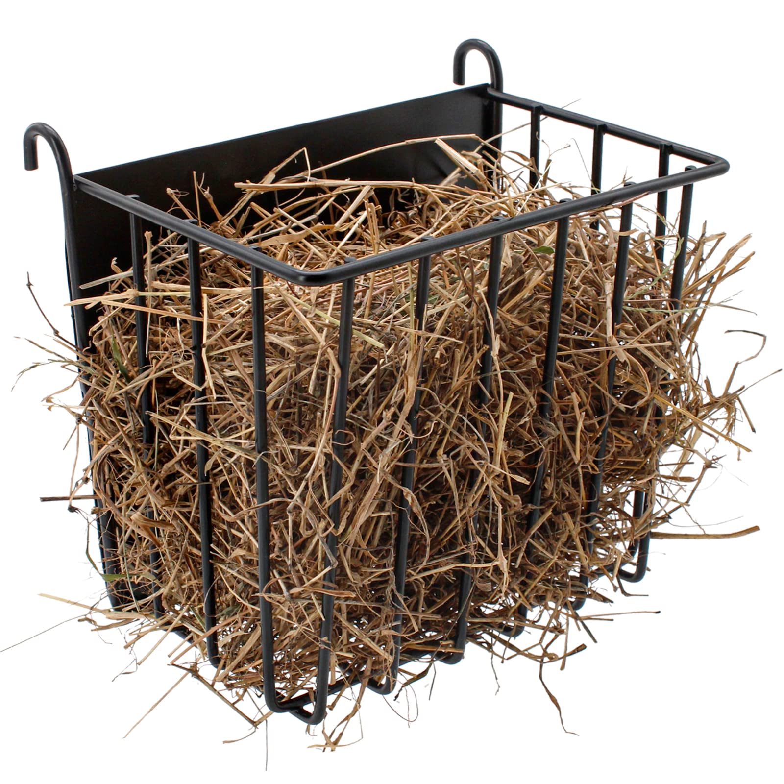 Metal Hay Feeder for Rabbits, Guinea Pigs, Chinchillas - Bunny Holder With Conta
