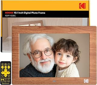 KODAK 10.1 Inch Digital Picture Frame with Remote Control, 1280x800 HD Display Digital Photo Frame, USB or SD Card Required, Auto-Rotate, Supports Photo/Video/Music/Calendar/Slideshow
