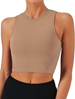 Natural Feelings Nudi Women's Sports Bra - Removable Padded Yoga Tank Tops - Sleeveless - Fitness Workout
