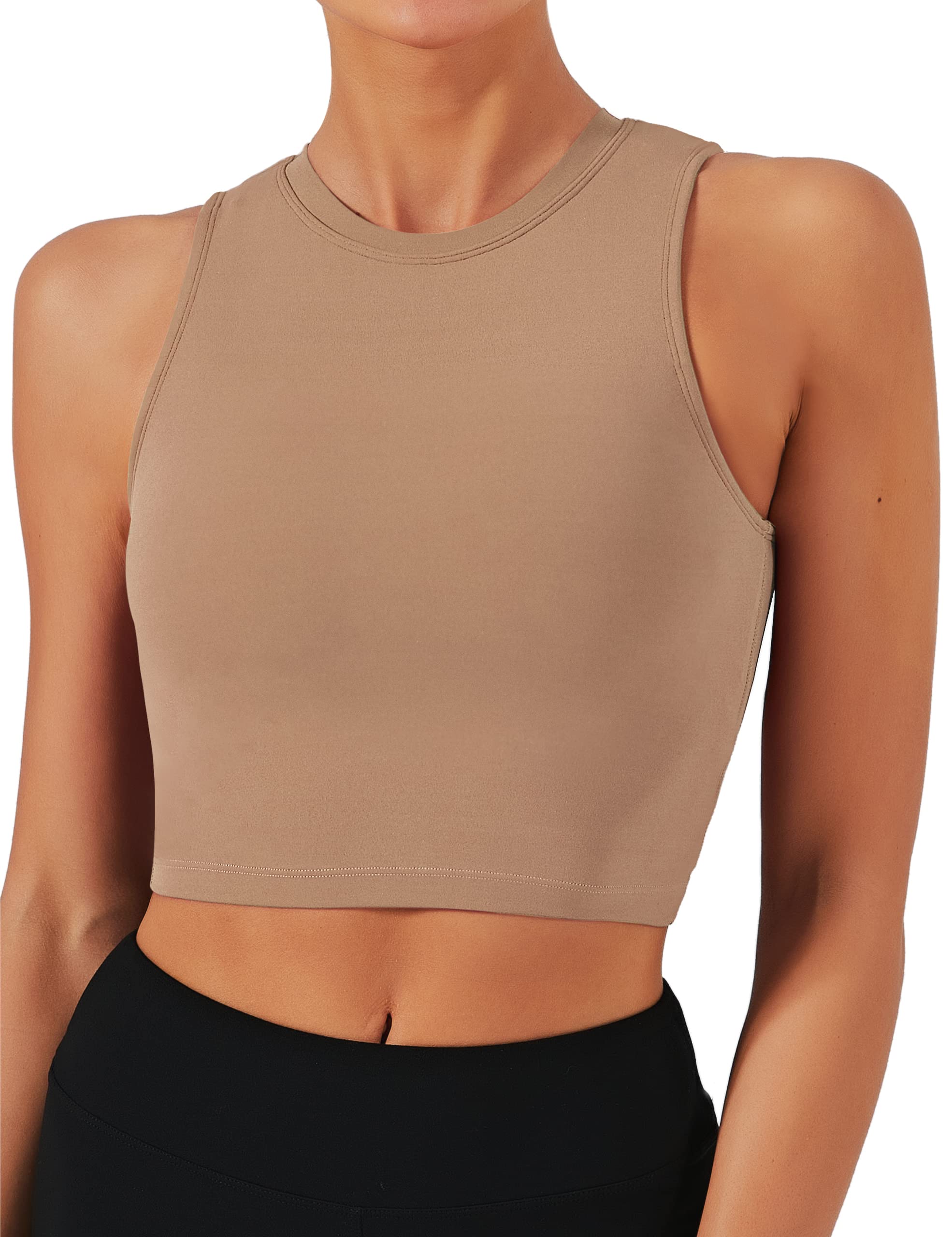 Natural Feelings Nudi Women's Sports Bra - Removable Padded Yoga Tank Tops - Sle