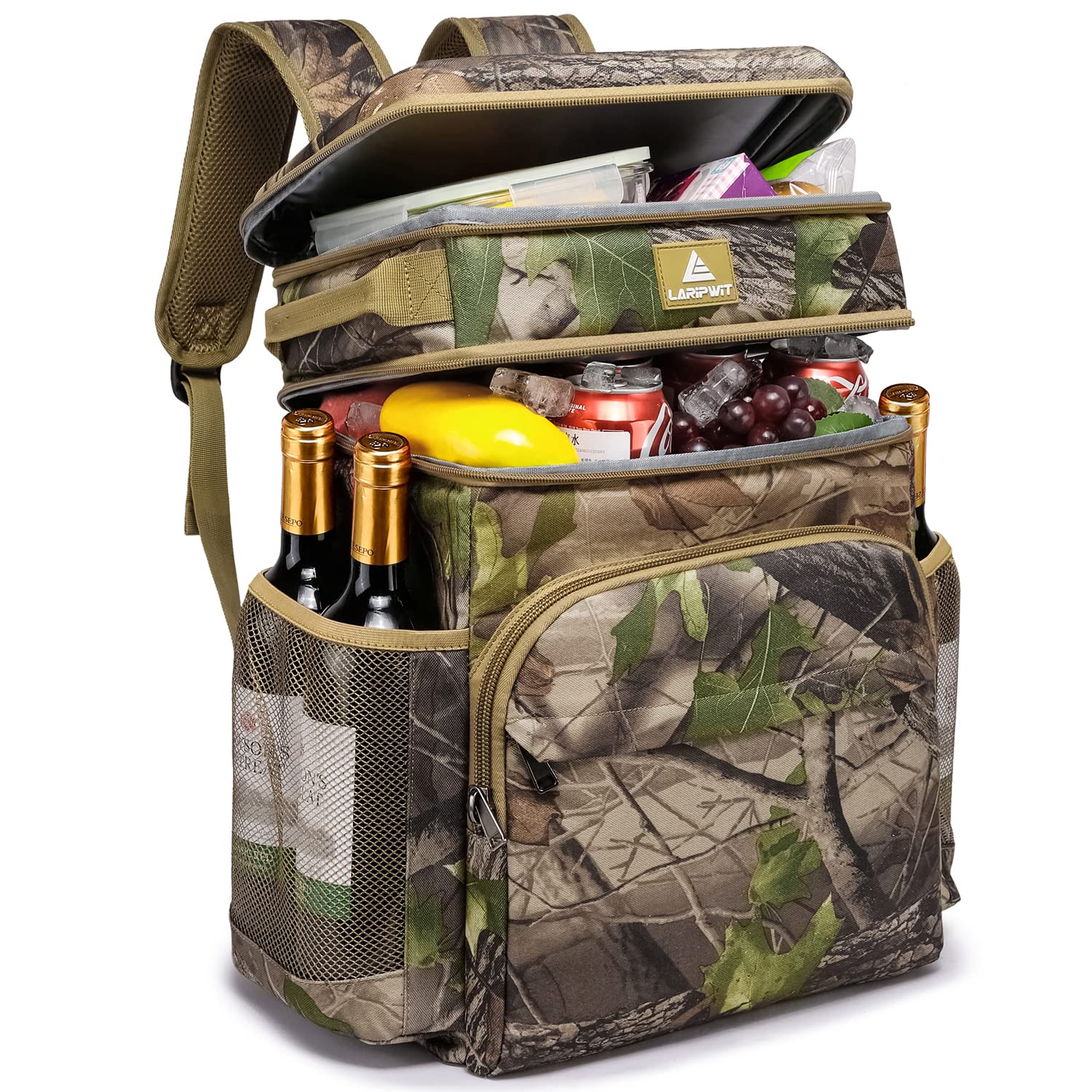 Laripwit Cooler Backpack 54 Cans Insulated Cool Bag Rucksack Leak-Proof Picnic B