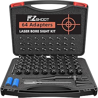 EZshoot Bore Sight Laser with 64 Adapters Clear Laser Bore Sight Fit 0.17 to 12 GA Calibers Precise Bore Sight