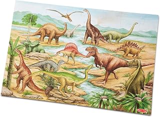 Melissa & Doug Dinosaurs Floor Puzzle, 48 pc Jumbo Jigsaw Puzzle, Educational Screen Free Activity for Toddler, Preschoolers and Kids Ages 3+ (2 x 3 Feet) - FSC Certified