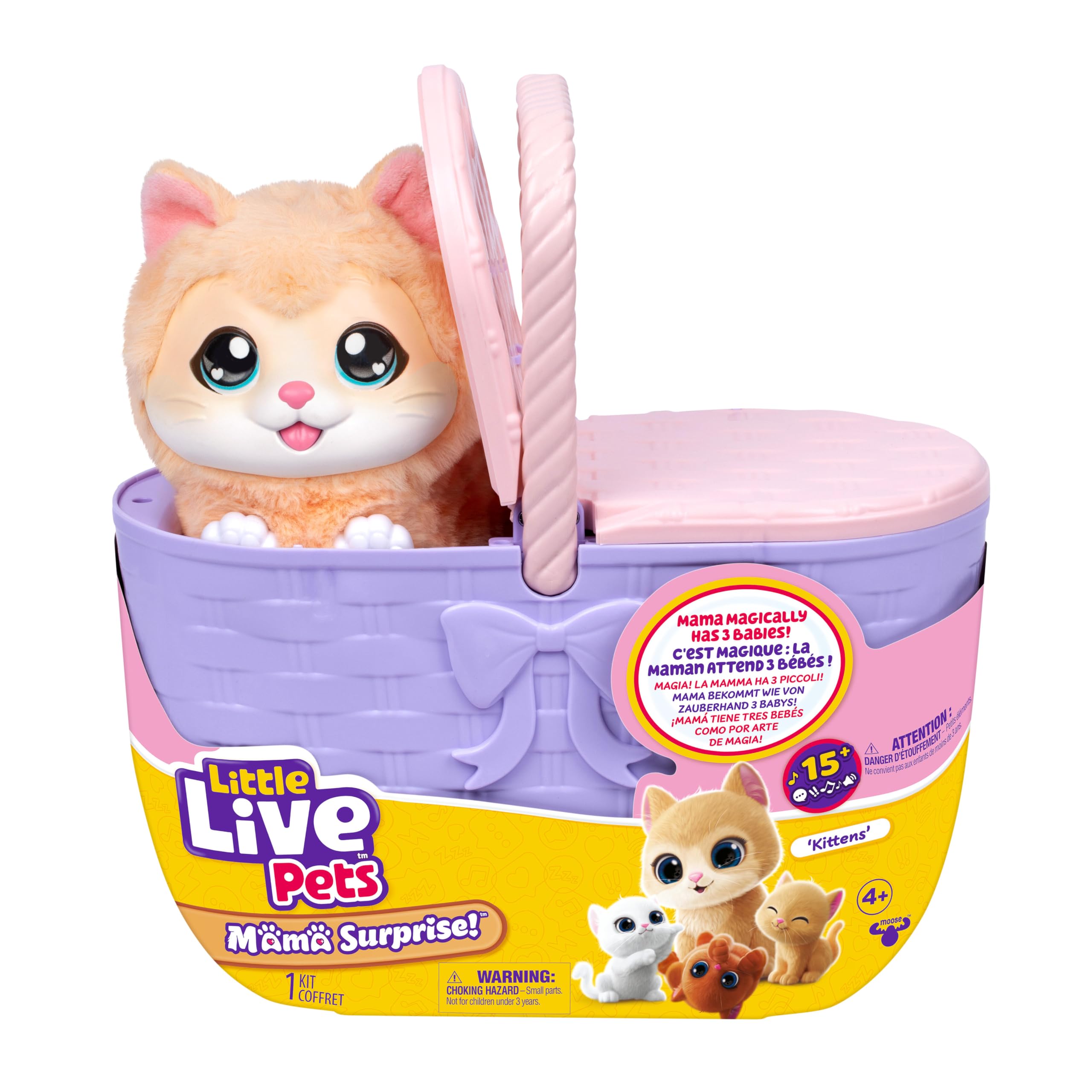Little Live Pets Mama Surprise Kittens, Interactive Mama, Surprise Toys | Portab
