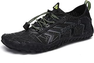 UBFEN Mens Womens Water Shoes Aqua Shoes Swim Shoes Beach Sports Quick Dry Barefoot for Boating Fishing Diving Surfing with Drainage Driving Yoga Upstream