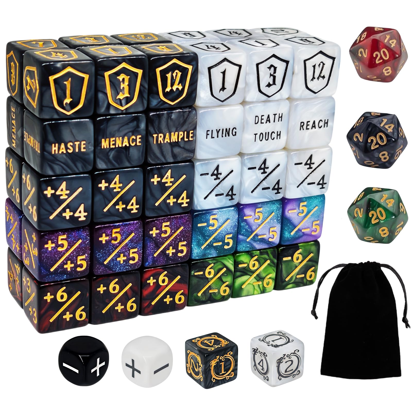 67 PCS MTG Counter Dice Set - Ability Keyword Counters, -1/+1 & Shield Life Coun