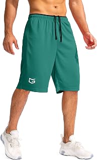 G Gradual Men's Basketball Shorts with Zipper Pockets Lightweight Quick Dry 11 Inch Long Shorts for Men Athletic Gym