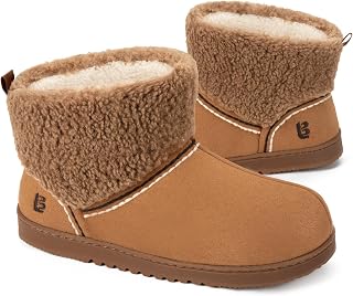 LongBay Women's Bootie Slippers Memory Foam Warm Winter House Shoes Gifts