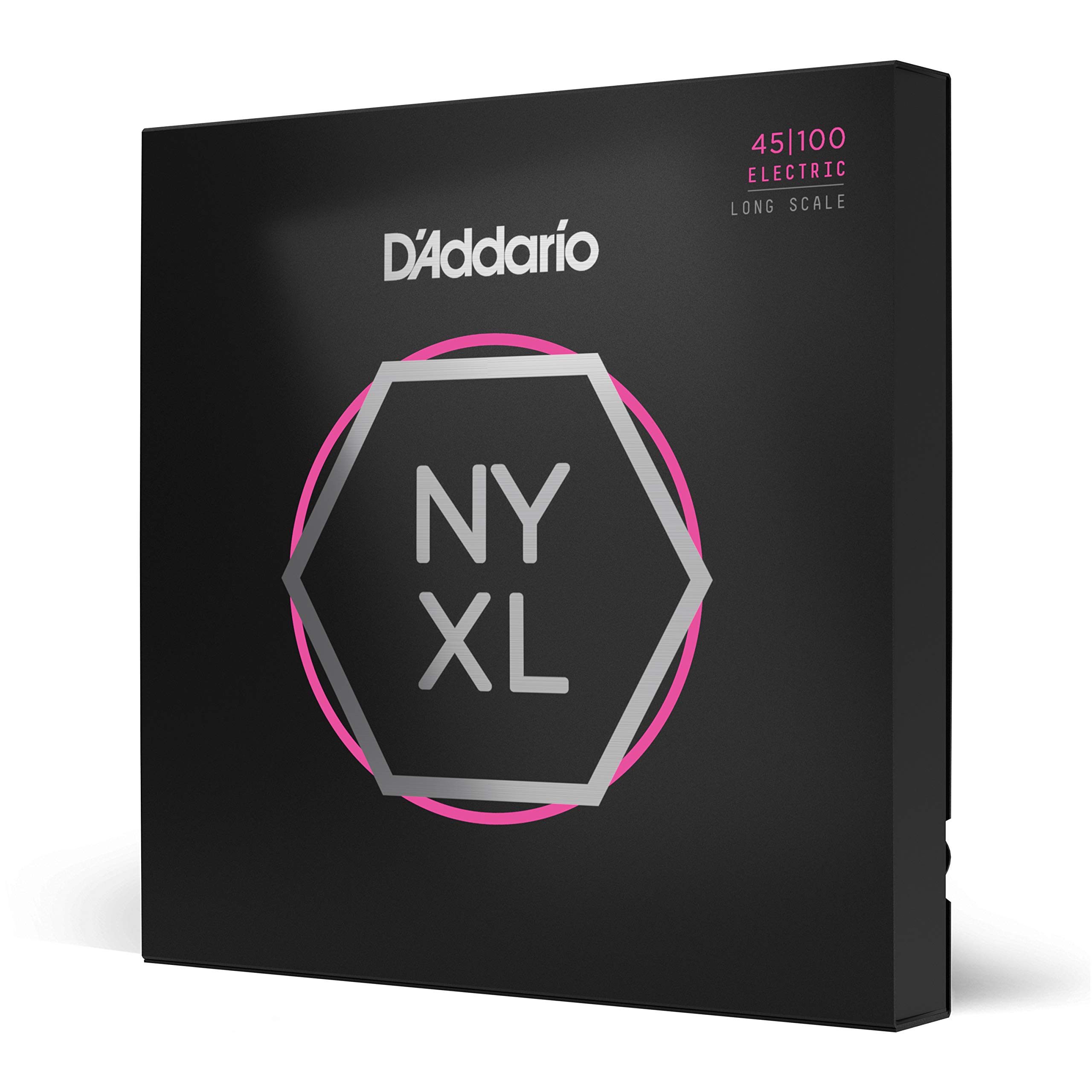 D'Addario NYXL45100 Nickel Wound Bass Guitar Strings, Regular Light, 45-100, Lon