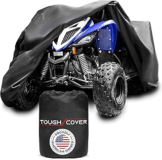 Tough Cover Extreme Edition ATV Cover - Heavy Duty 600D Marine Grade Fabric - Quad Cover for Kawasaki, Honda, Polaris, Yamaha & More - Protection Against Water, Wind,