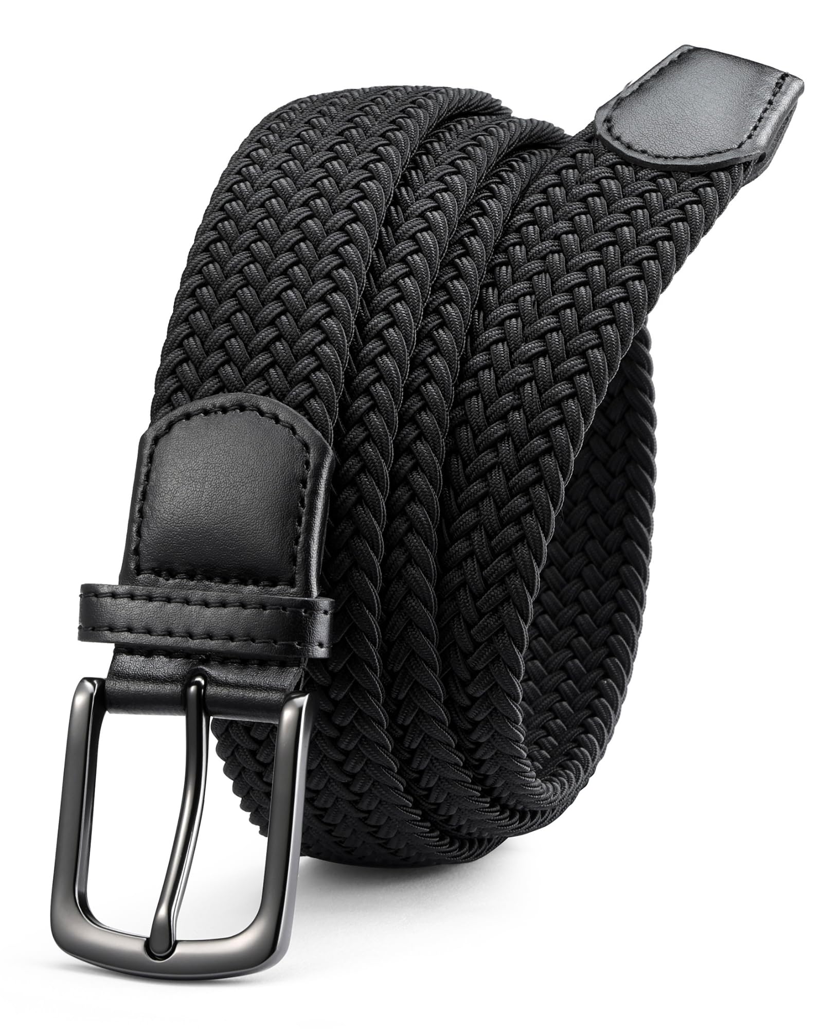 CHAOREN Stretch Belt for Men - Elastic Belt for Golf & Casual Wear | 1 3/8" Brai