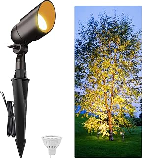 Cheopha 12V Low Voltage Landscape Spotlight, 4W MR16 Warm White, 1-Pack