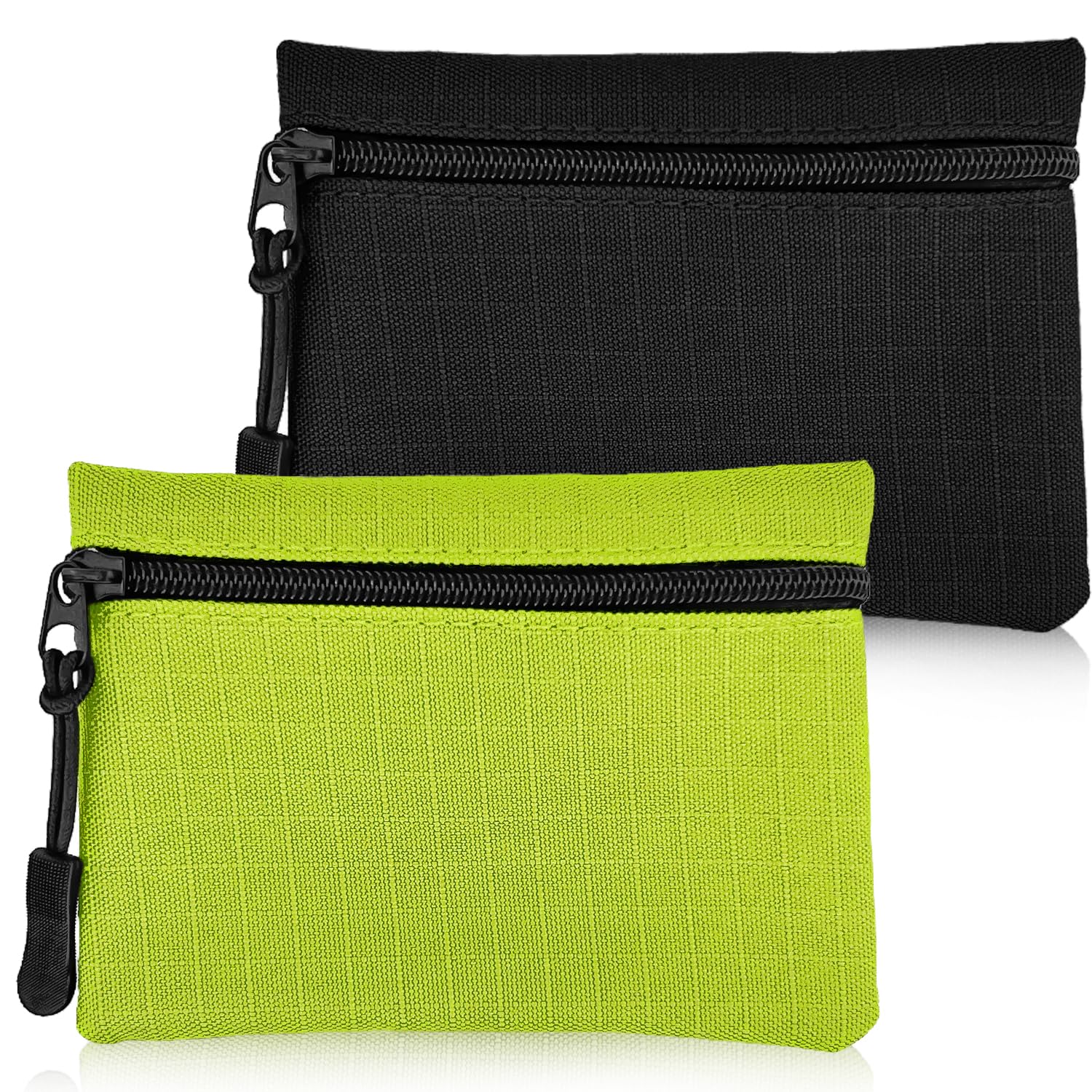 2 Pieces Oxford Zipper Coin Purse – Mini Portable in Small Cloth for Women Men a