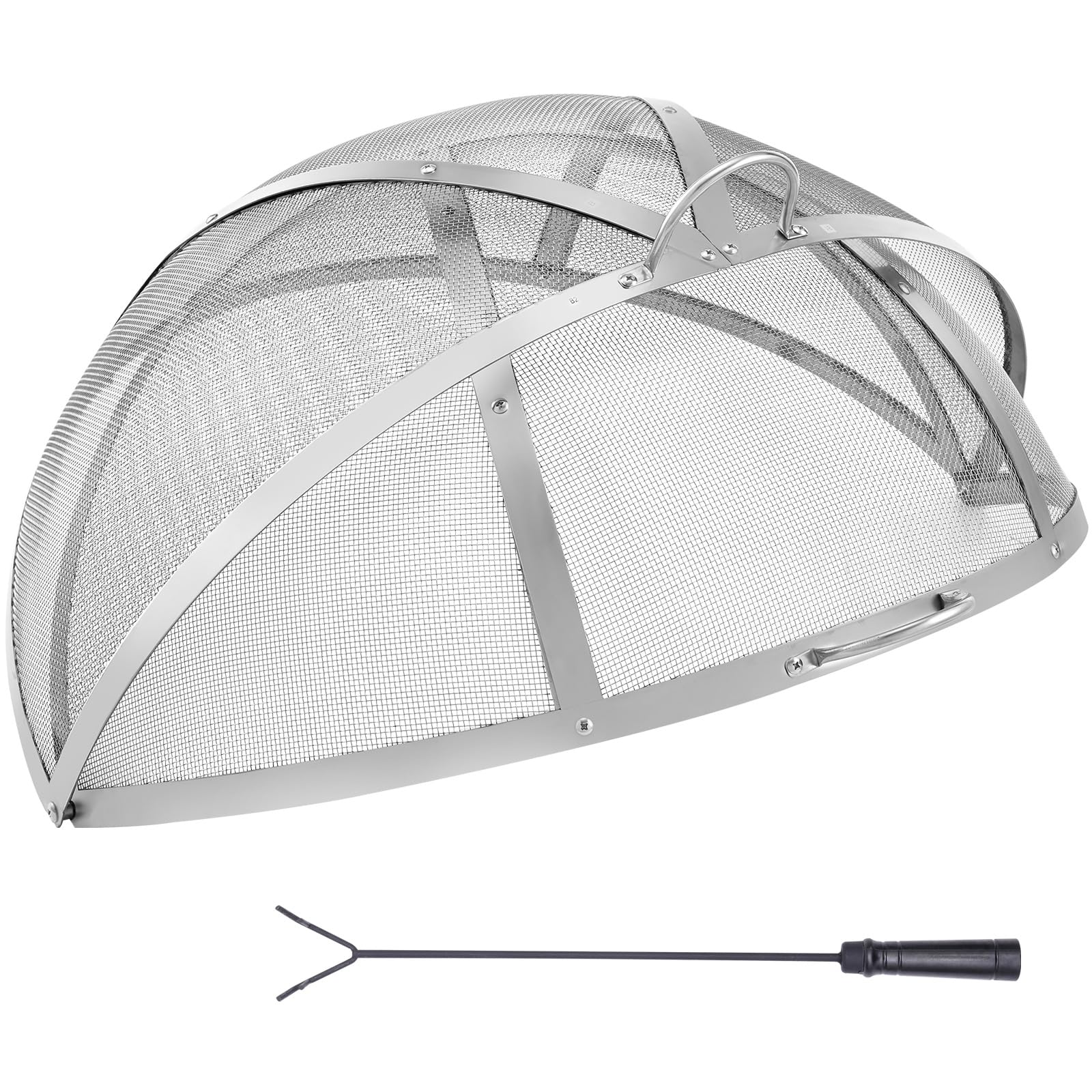 Firepit Spark Screen Lid, 30" Diameter, Outdoor Firepit Ring Cover Round Accesso