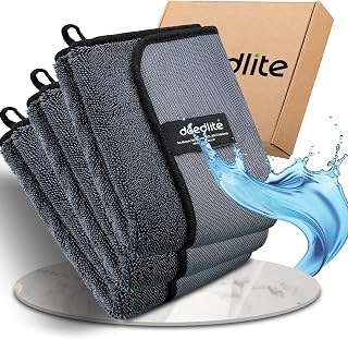 Deedlite Bath Wipes Shower Cleaning Cloths, Premium Car Drying Towel | Ultra Absorbent Twisted-Loop Design| Microfiber Towel for Car, Shower Cabin, Household