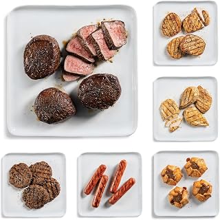 Omaha Steaks Steakhouse Favorites, 29 Items | 4 each: top sirloins, chicken breasts, pork chops, classic burgers, jumbo franks, potatoes, tartlets; 1 seasoning