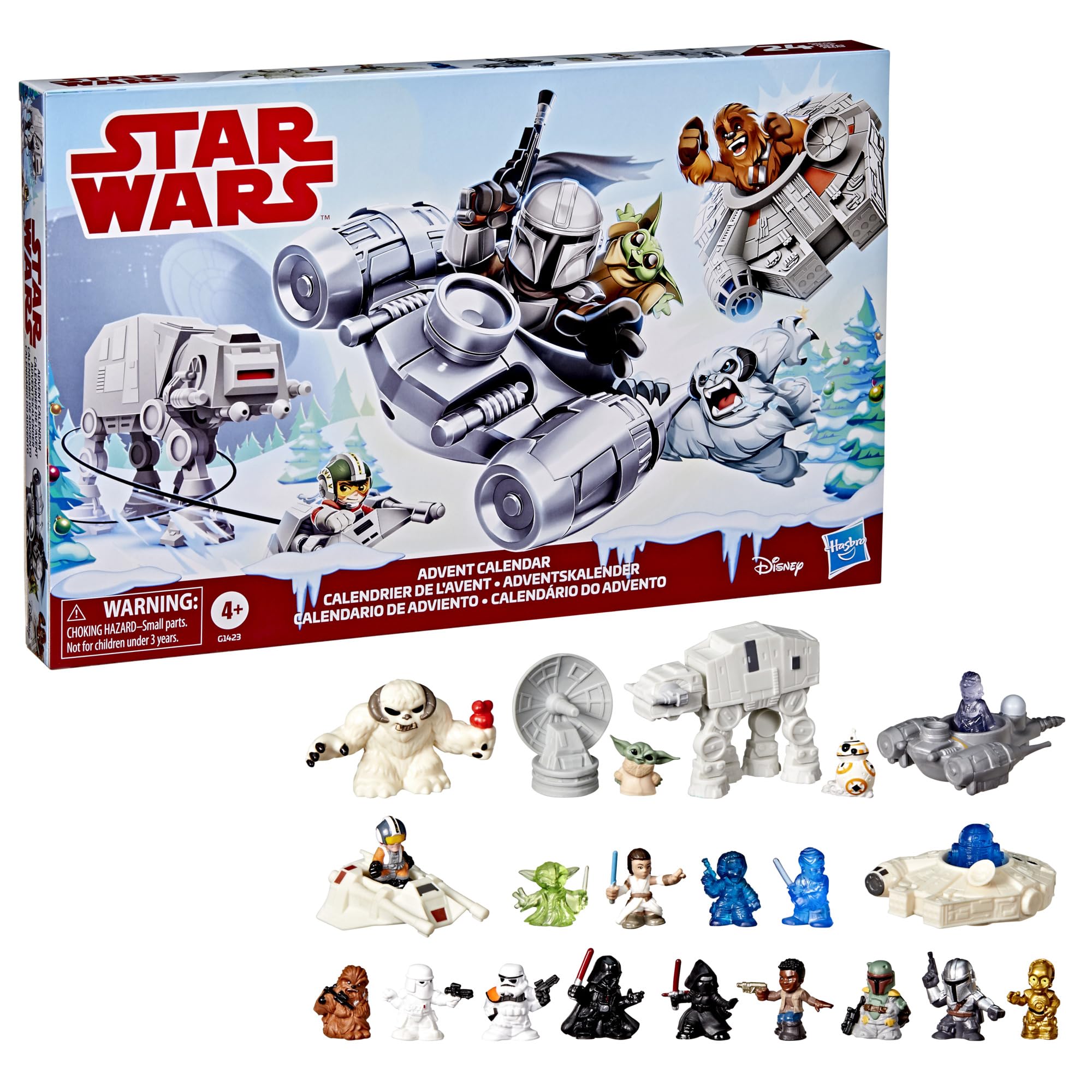 STAR WARS Advent Calendar, 24 Pieces Including Micro Figures & Vehicles, Countdo