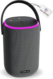 TREBLAB HD-Energy Pro Portable Outdoor Bluetooth Speaker, 18H (Renewed) | IPX6, 40W speaker with power bank charging, dual drivers, bass radiator & RGB light, handle for camping, beach, backyard use