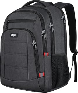 Skaypibs バックパック 男女兼用 旅行用ノートパソコンバックパック 15.6インチ カレッジスクールブックバッグ USB充電ポート付き