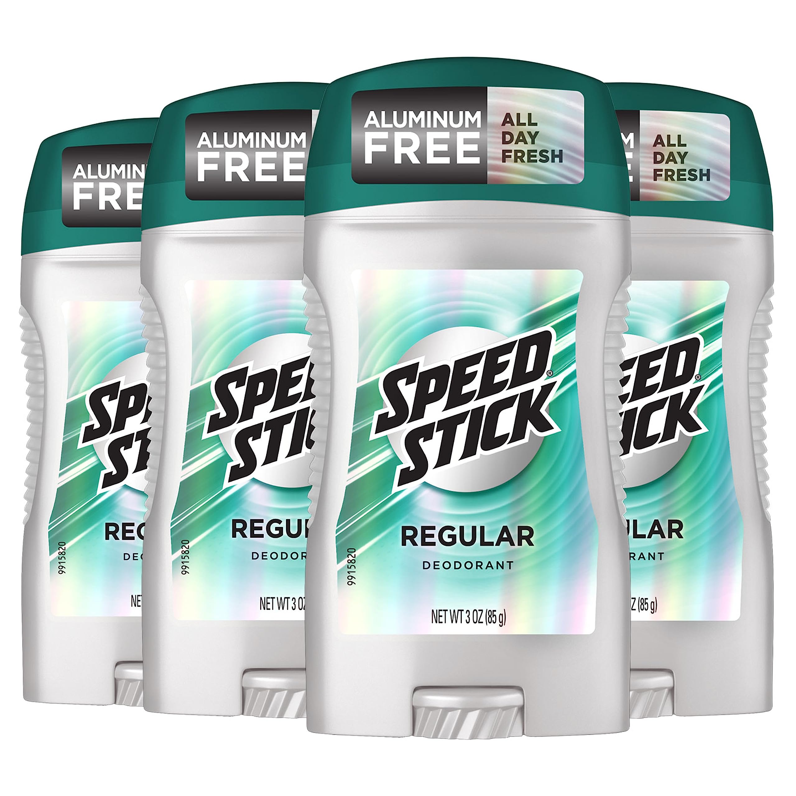 Speed Stick Aluminum Free Men's Deodorant, Regular, 3 oz (4 Pack) | 24-HR Sweat 