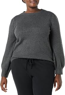 Amazon Essentials Womens Soft Touch Pleated Shoulder Crewneck Sweater