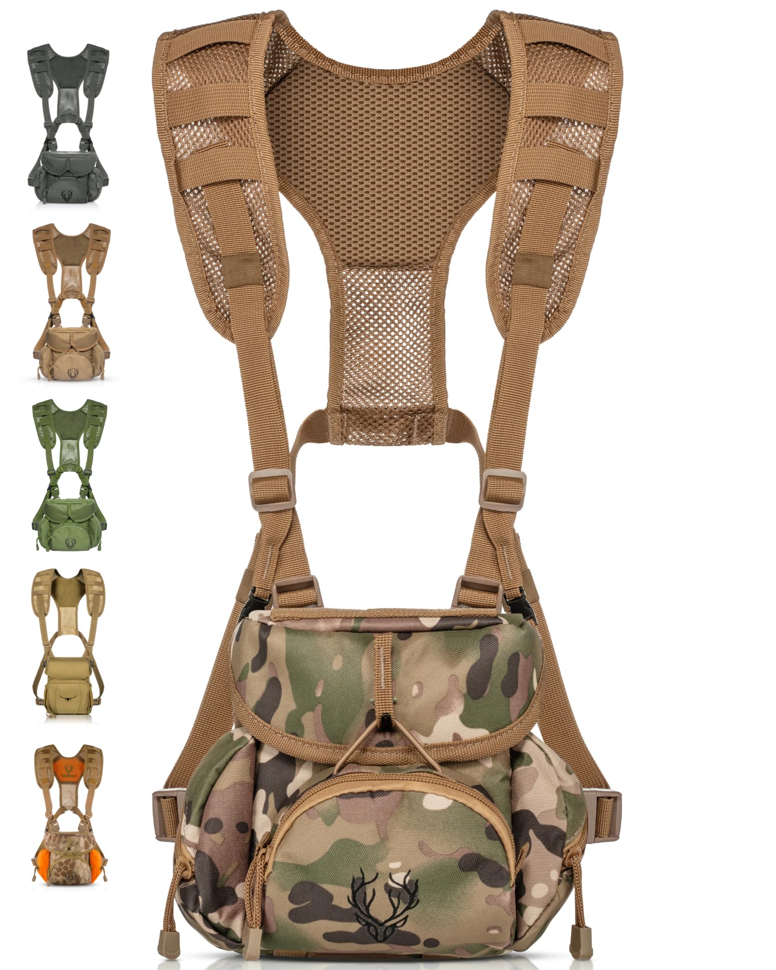 Binocular Harness Chest Pack - Lightweight Hunting Chest Rig with Rangefinder Po