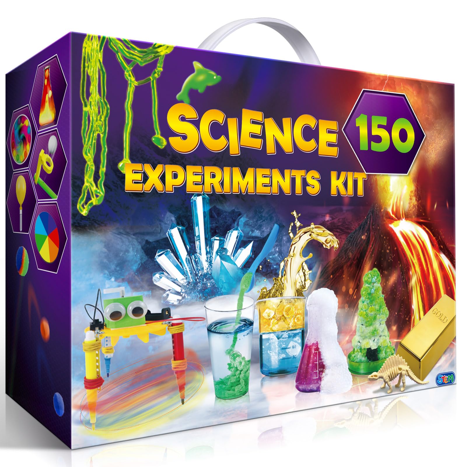 UNGLINGA 150 Experiments Science Kits for Kids, Chemistry S.T.E.M Toys | for Boy
