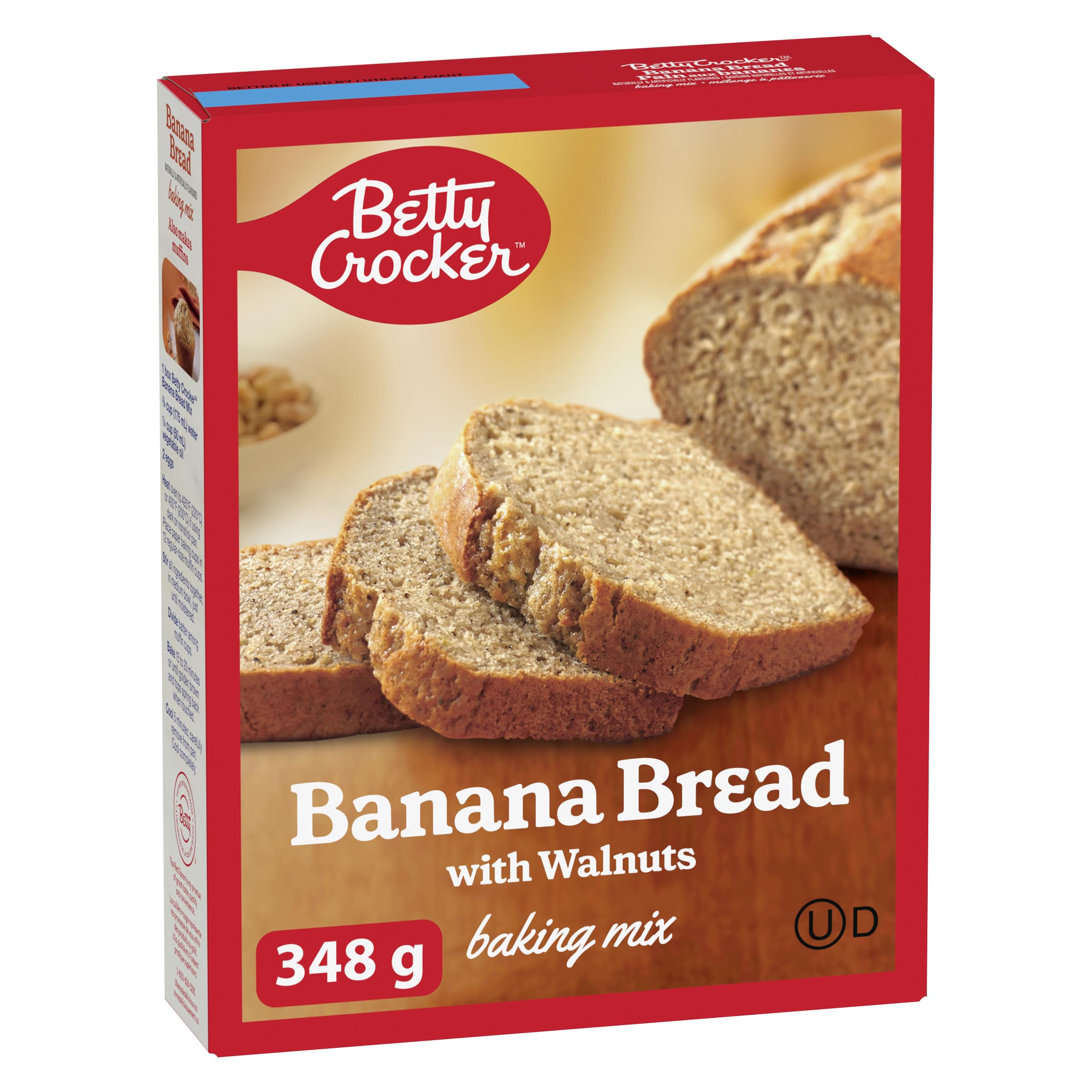 BETTY CROCKER Banana Bread Mix with Walnuts, Muffin Mix, Baking Mix, 348 Grams P