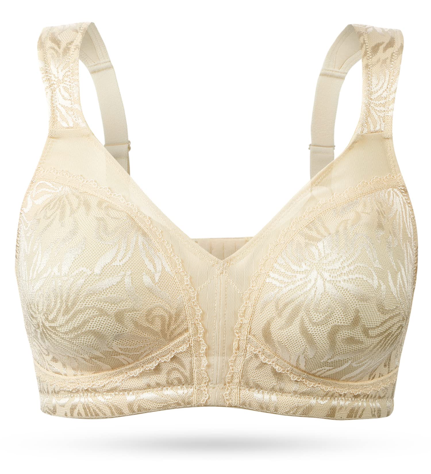Wingslove Women's Plus Size Wirefree Minimizer Bra