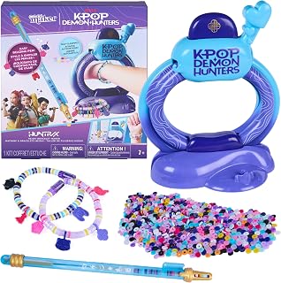 Cool MAKER Kpop Demon Hunters HUNTR/X Heishi Bracelet Making Kit, Ages 7+ | Make 15 Friendship Bracelets, 1200 Beads & 7 Charms, Beading Pen, Easy DIY Arts & Crafts, Birthday Gifts Idea for Girls