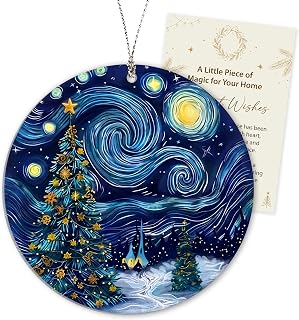 Starry Night Christmas Ornaments 2026, Blue Starry Night Gifts for Women