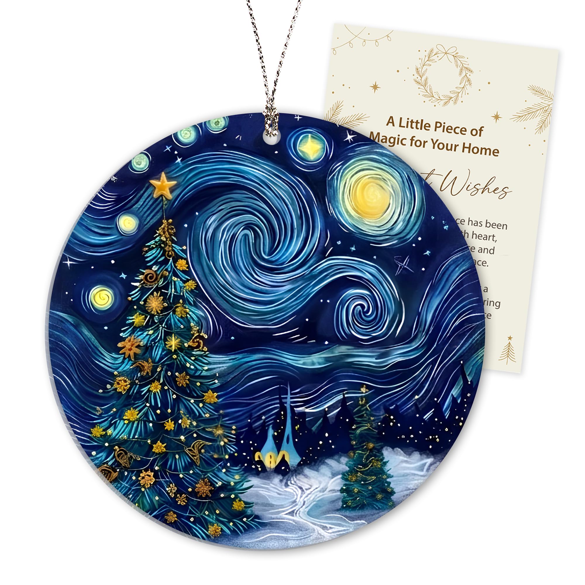 Starry Night Christmas Ornaments 2026, Blue Starry Night Gifts for Women