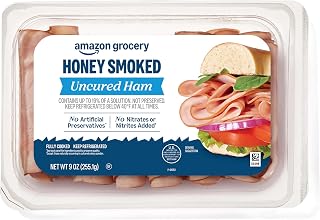 Amazon Grocery, Sliced Honey Smoked Uncured Ham, 9 Oz