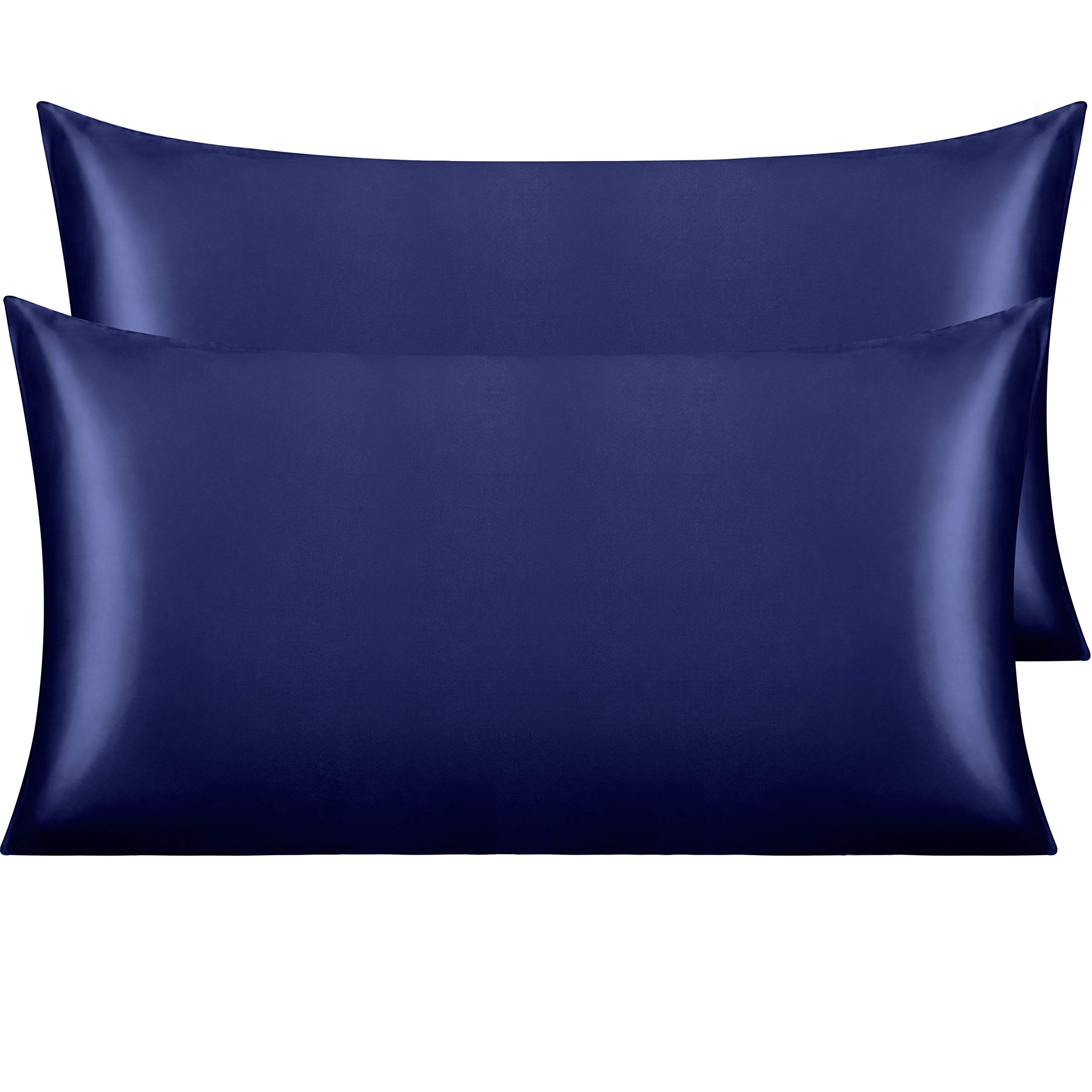 NTBAY Satin Kissenbezug 40 x 80 cm 2er Set – Weicher Kopfkissenbezug mit
