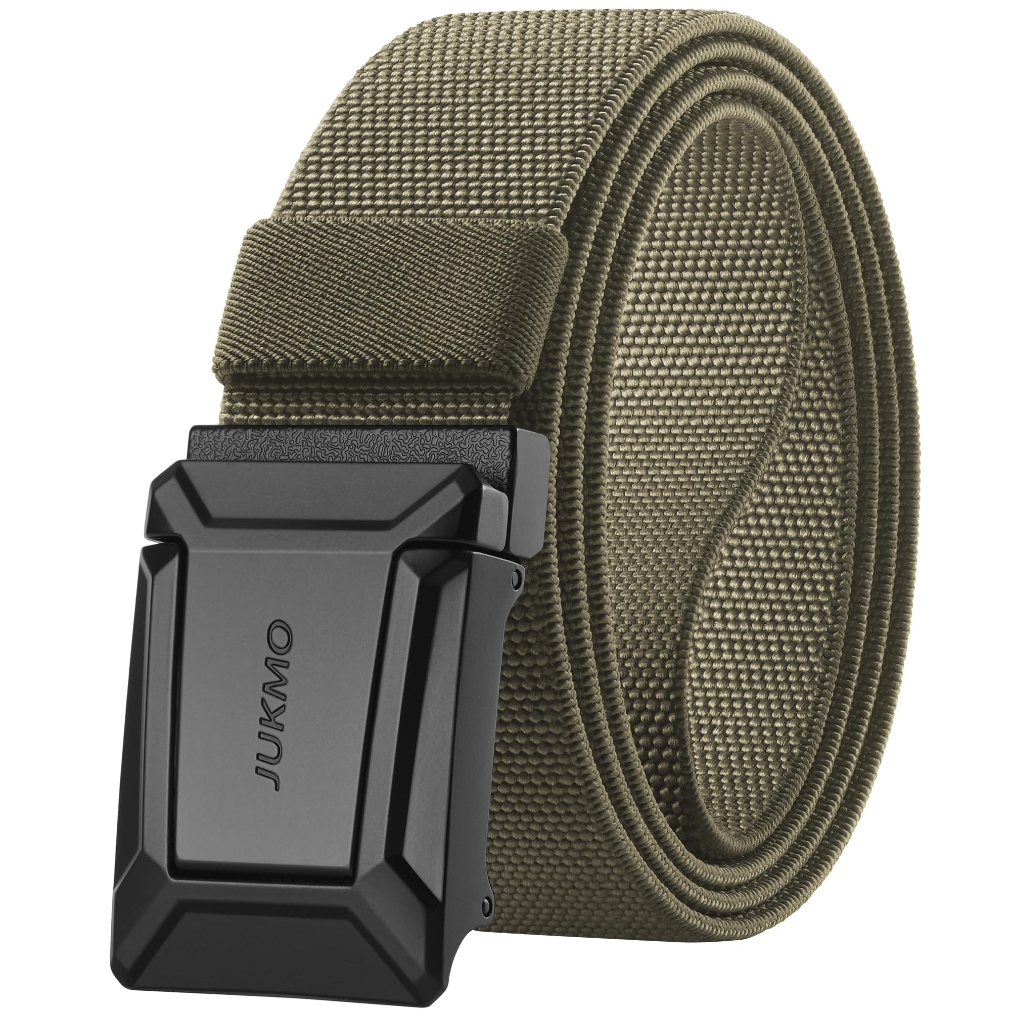 JUKMO Mens Tactical Belt Stretch Military Work Hiking 1.5" Nylon Elastic Quick R