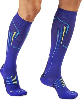 MICO Long Running Socks in Nylon + Lycra Fibre, OXI-Jet Compresion (+Oxygen +Recovery +Energy) 100% Made in Italy