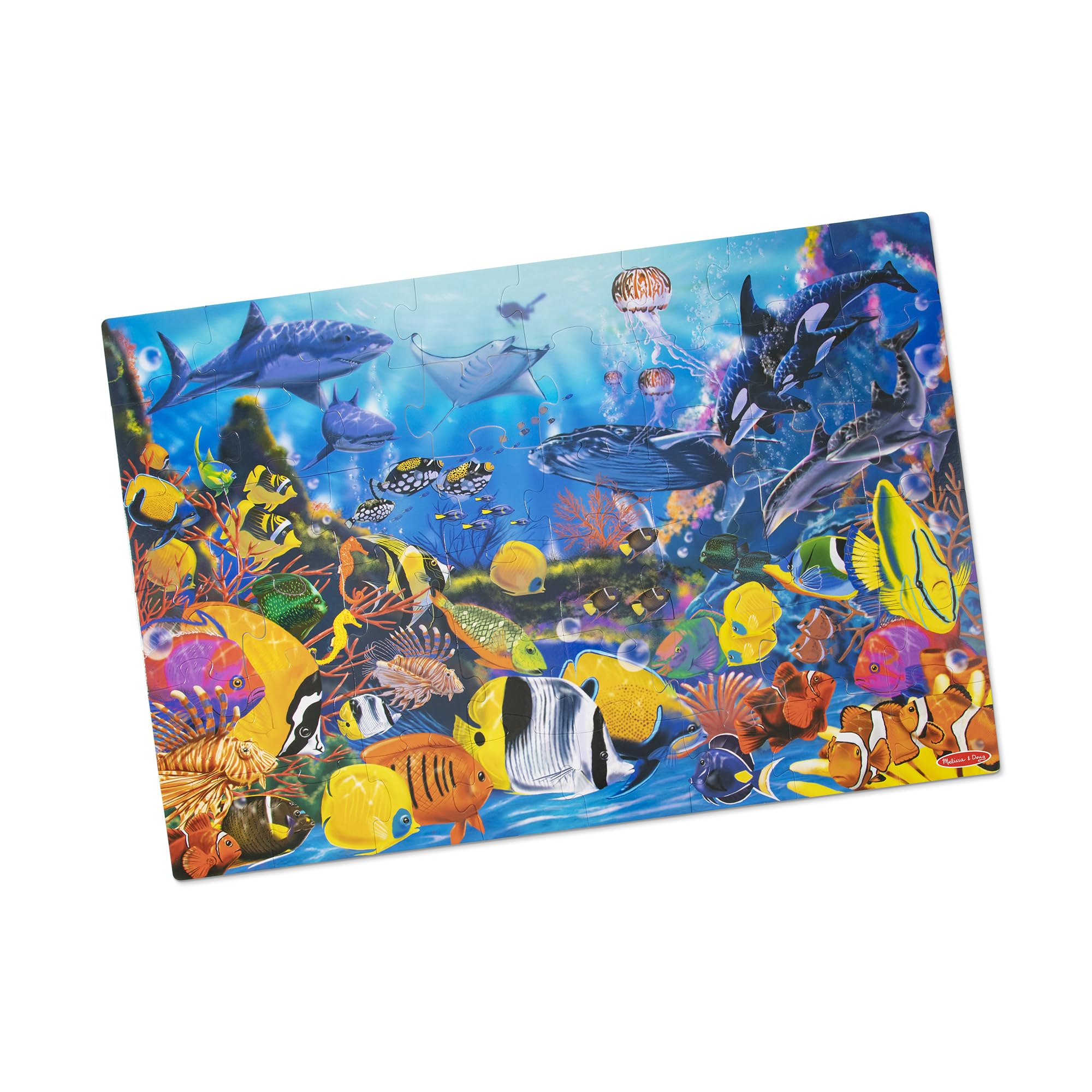Melissa & Doug Underwater Ocean Floor Puzzle, 48 pc Jumbo Jigsaw Puzzle, Educati