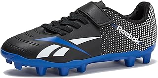 Reebok Strike MG Youth Kids Soccer Cleats Boys and Girls Soccer Shoes, Lace Up or Hook & Loop Closure, Indoor or Outdoor for Turf or Grass