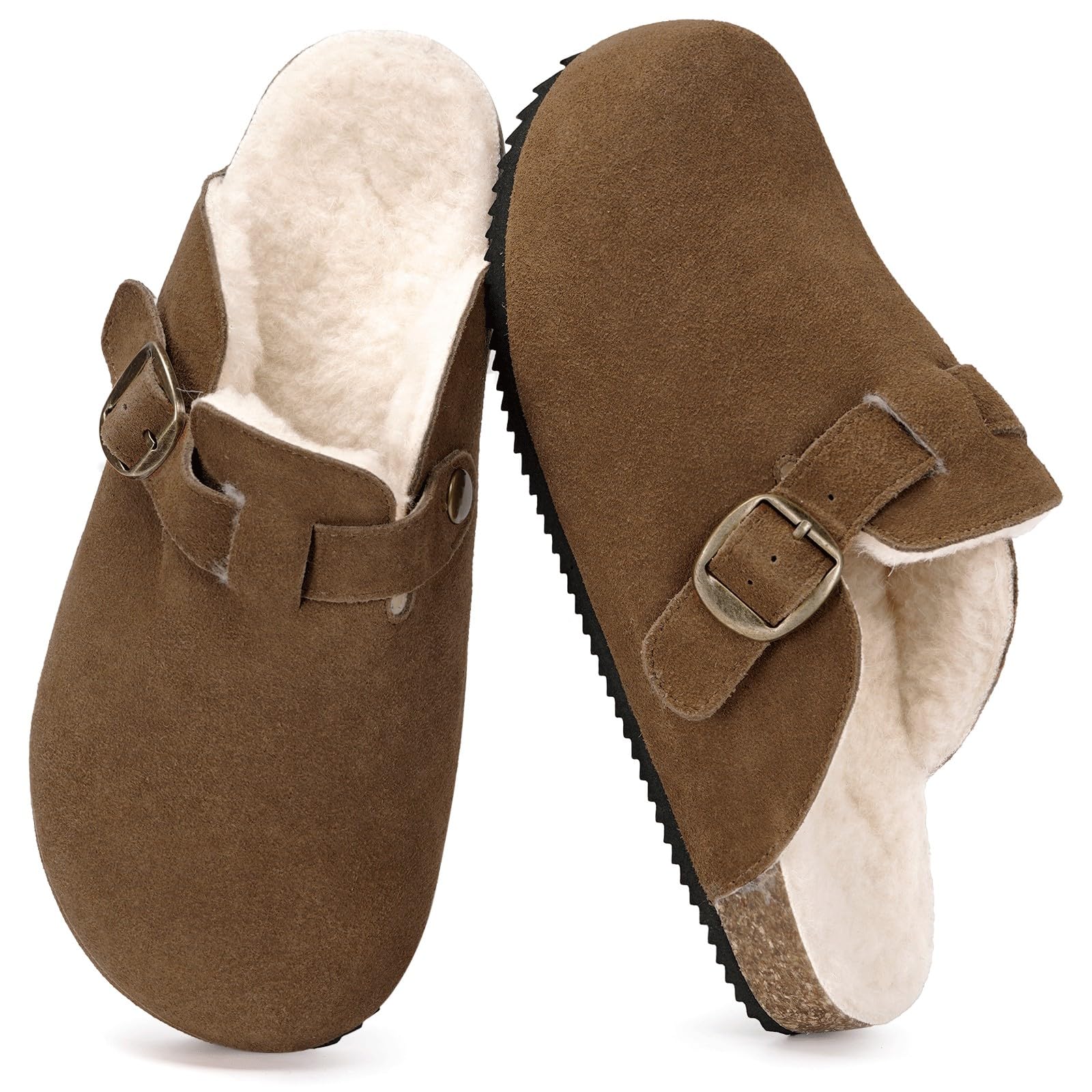 Dokela Men's Women's Winter Fur Clogs Clogs