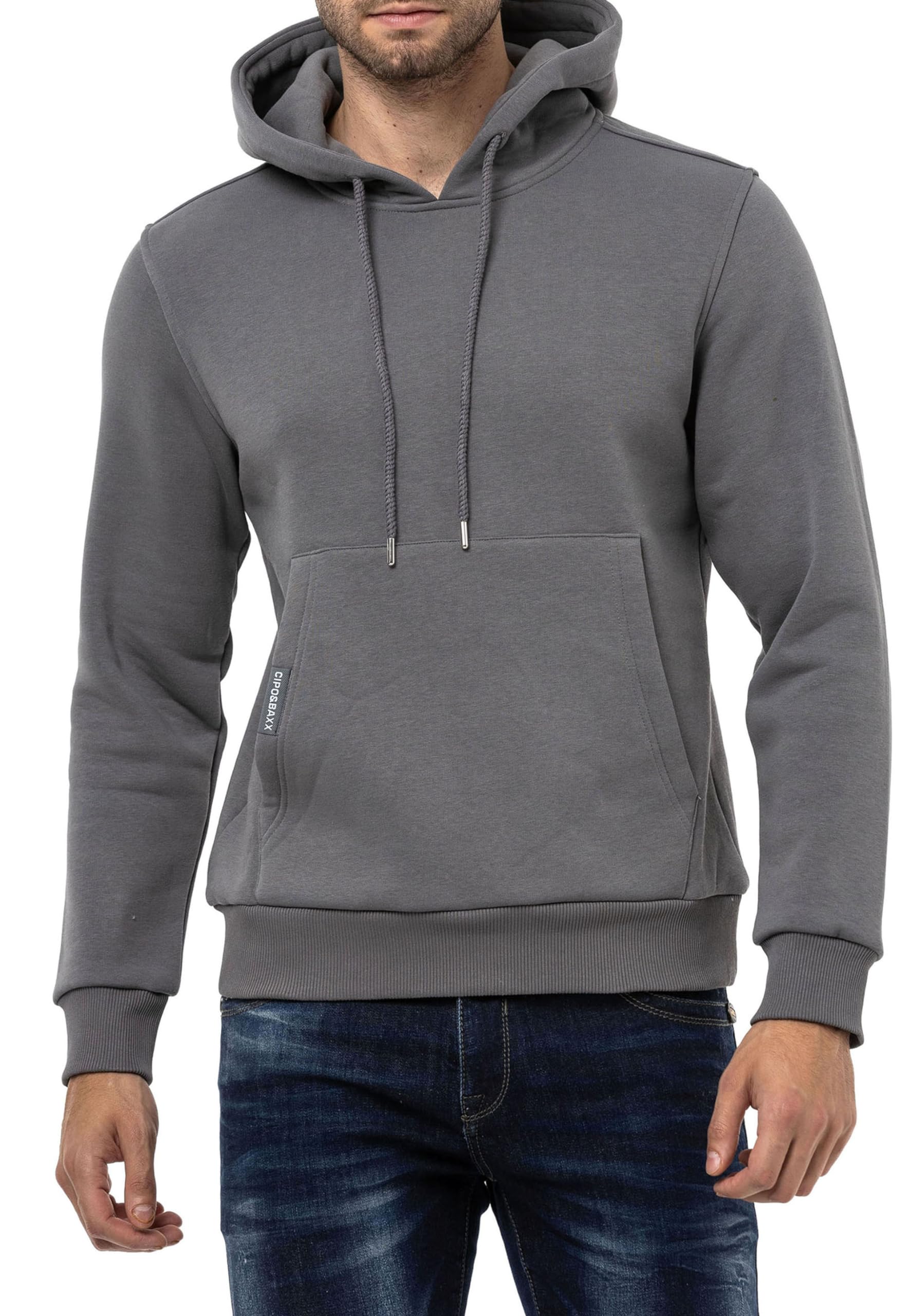Cipo & Baxx Men's Basic Zip Hoodie
