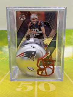 New England Patriots NFL Helmet Shadowbox w/Drake Maye card