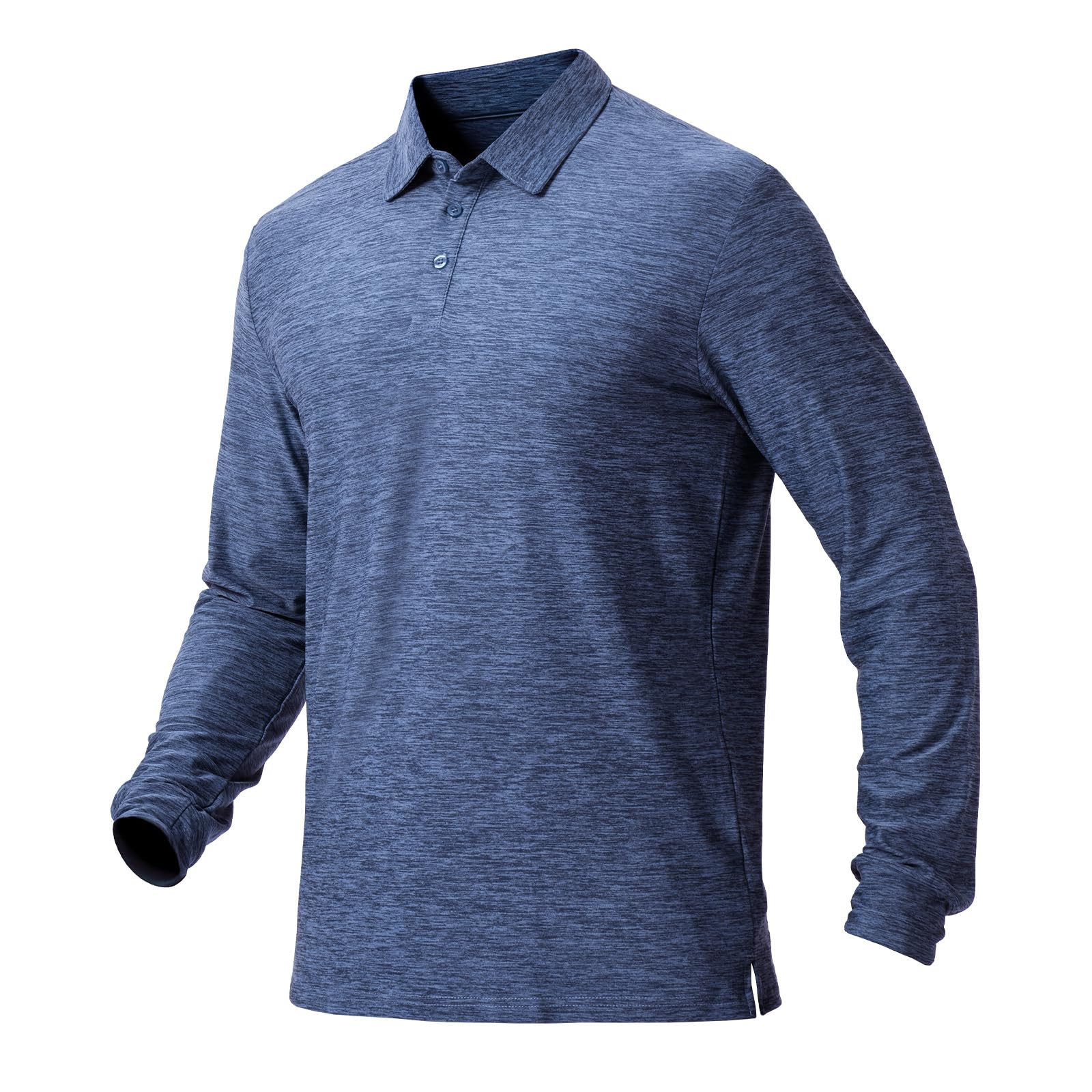 NAVISKIN Men's Quick Dry Golf Polo Shirt UPF 50 Long Sleeve Short Sleeve Moistur